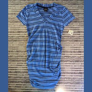 Oh Baby Blue Striped Maternity Top NWT